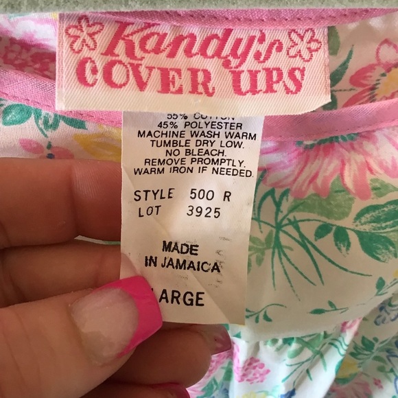 NWOT Kandy’s Cover Ups Floral Sleeveless Dressing Nightgown Loungewear Size L - Picture 7 of 7